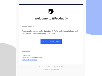 Dribbble Shot email template html email responsive email