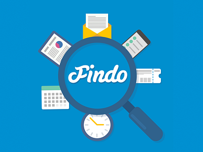 Find welcome illustration findo logo search welcome