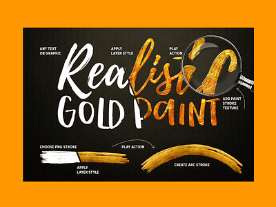 Gold Paint Effect Photoshop