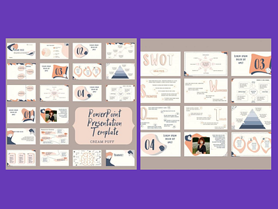 PowerPoint Presentation Template Brown “Cream Puff” powerpoint design powerpoint presentation powerpoint template