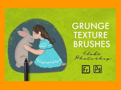 15 Grunge Texture Brushes – Photoshop Add-Ons 15 chosen texture brushes adobe fresco adobe photoshop illustration brushes illustration