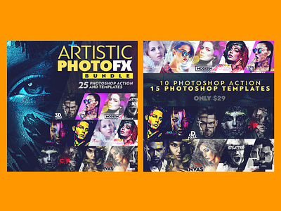 Photoshop Actions & Templates: Artistic Photo FX Bundle artistic photo fx bundle artistic photo fx bundle photoshop actions