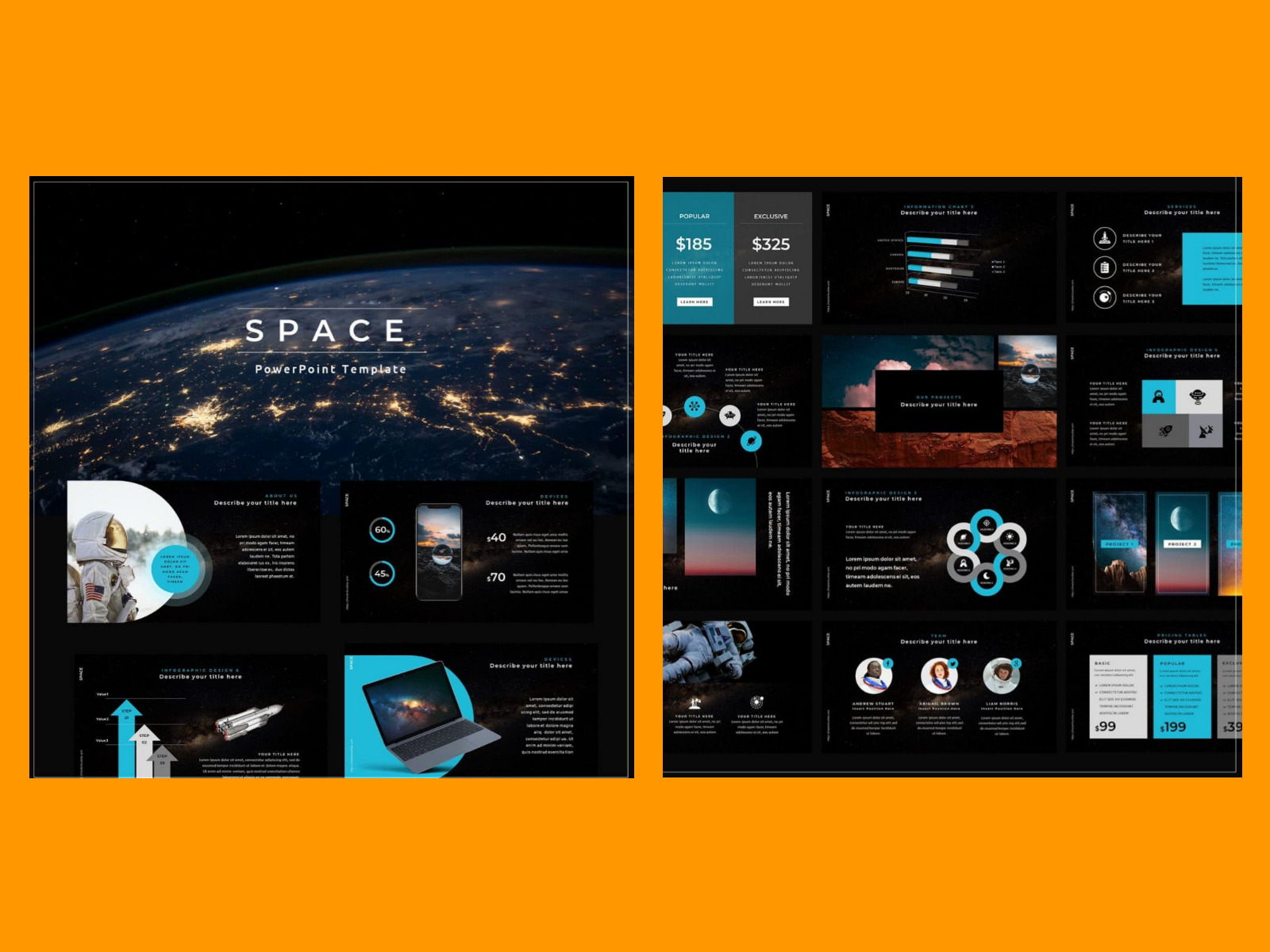 Space Powerpoint Template Best 50 Slides In 2020 Bonus By