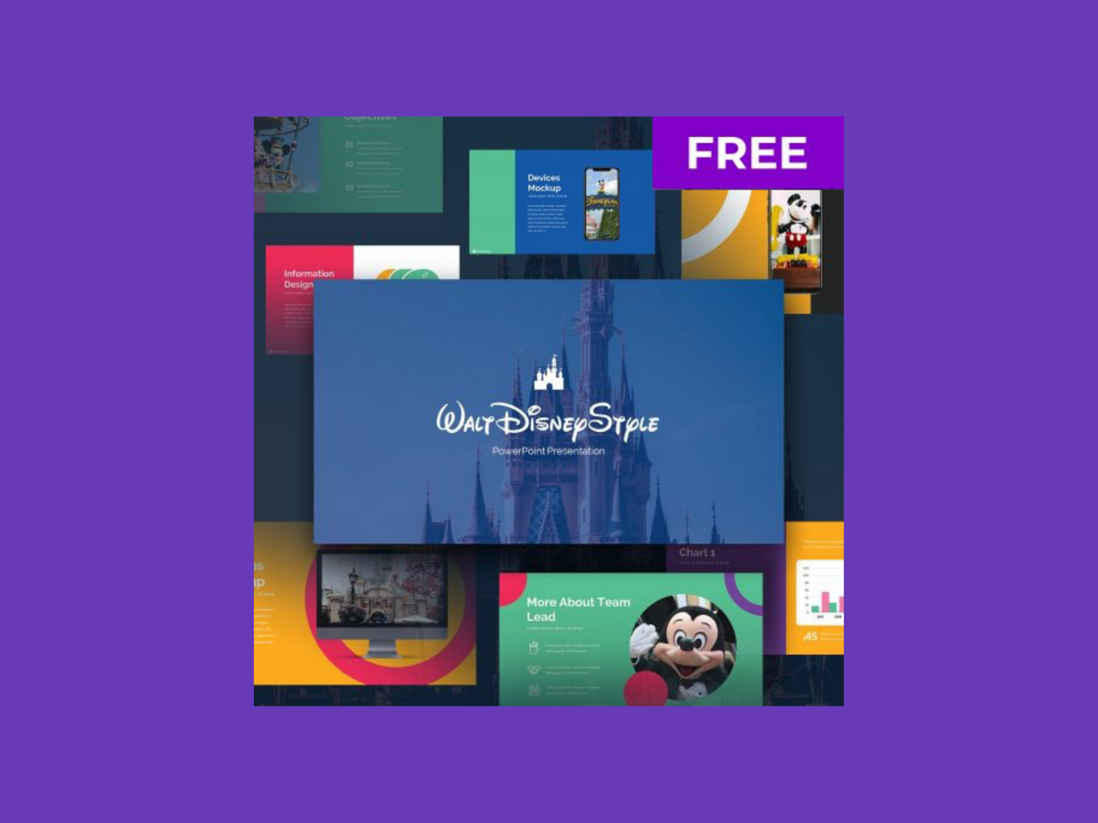 Disney Plus Powerpoint Template Free Download