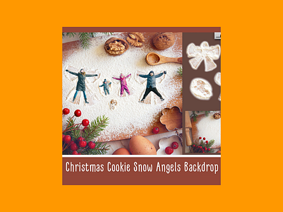 Christmas Cookie Angel Digital Backdrop angel digital backdrop angel digital backdrop christmas cookie