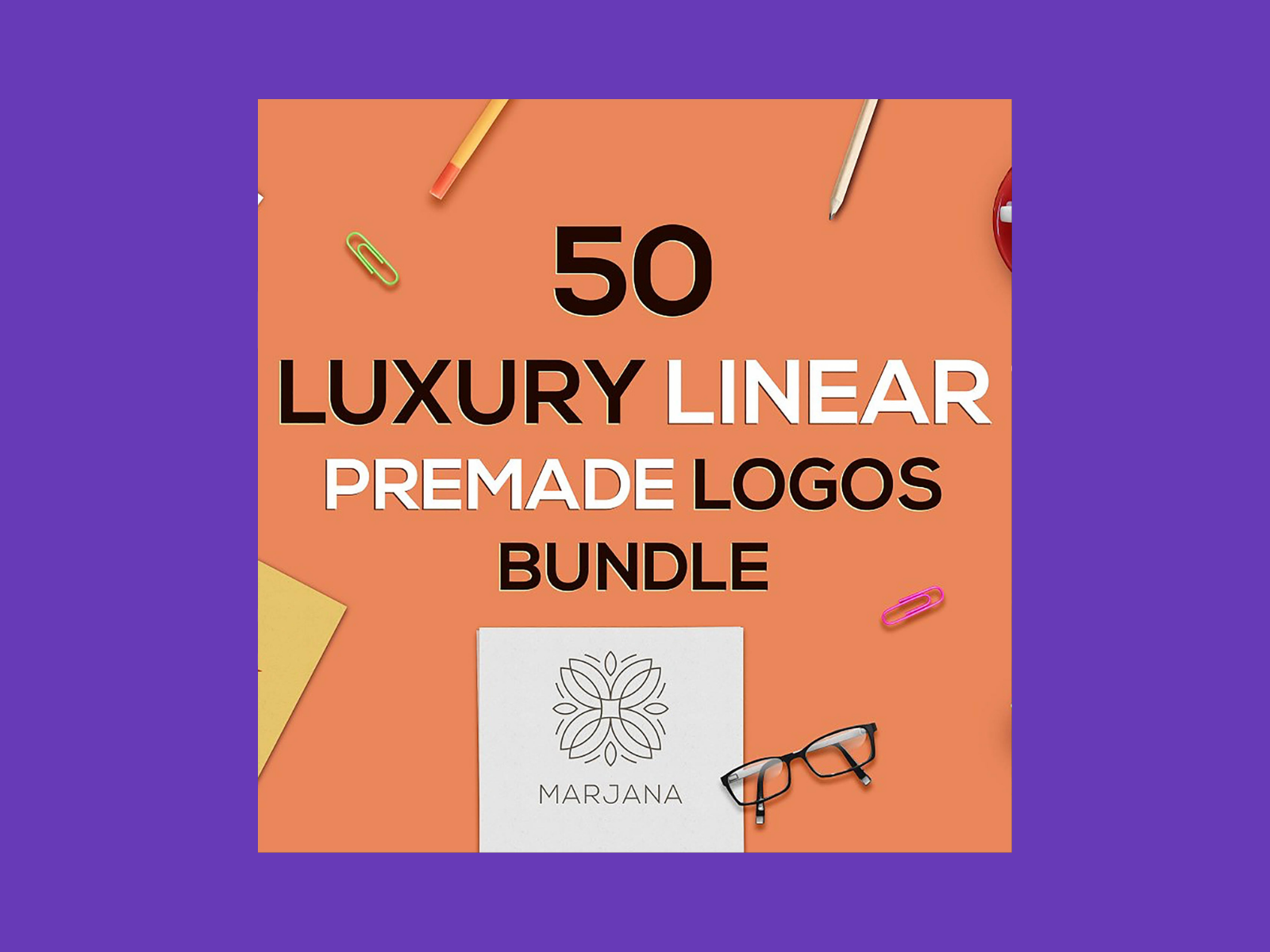 50 Luxury Logo Bundle: Linear Premade Logo Pack by MasterBundles on ...