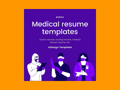 Nursing & Medical Resume Templates InDesign Bundle templates indesign bundle templates indesign bundle