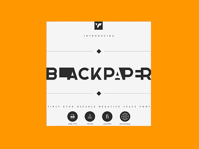 Blackpaper – 1st Negative Space Font