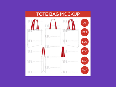 Tote Bag Mockup Vector Template