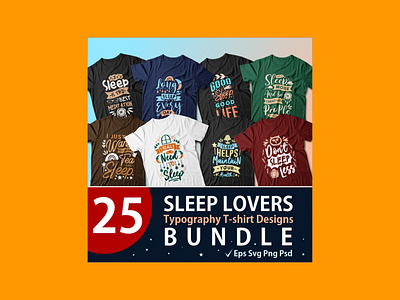 Sleep Lovers T-shirt Designs Bundle