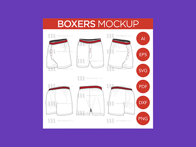 Boxers Mockup: Boxers Vector Templates by MasterBundles on Dribbble
