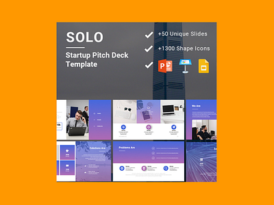 SOLO Startup Pitch Deck Template (Powerpoint, Keynote, Google Sl pitch deck template powerpoint solo startup solo startup