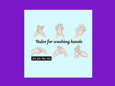 Hands Washing Vectors