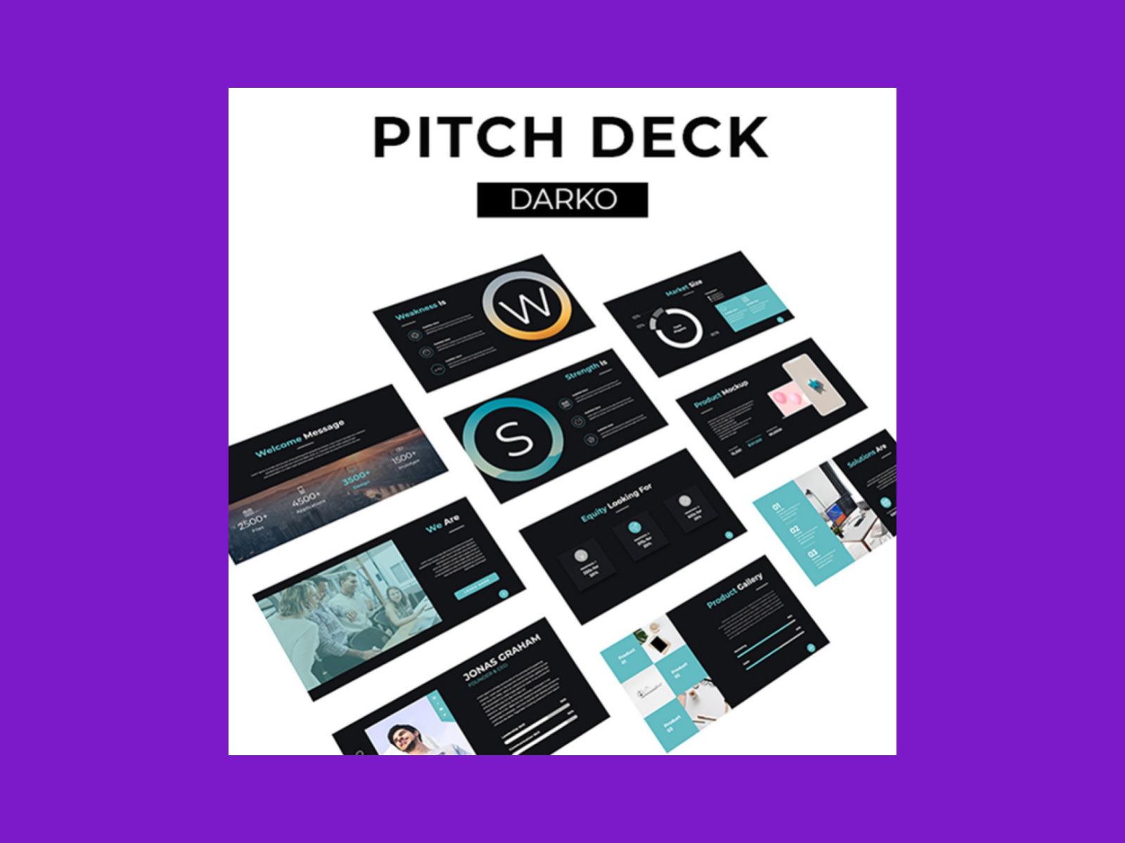 Darko Pitch Deck Creative Presentation Template by MasterBundles on ...