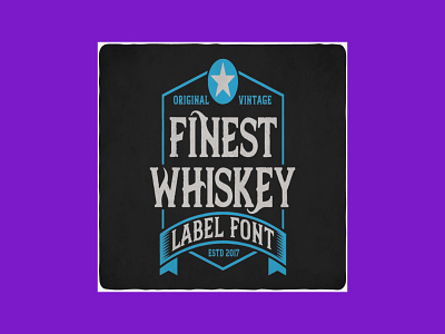 Finest Whiskey Font & Illustrations