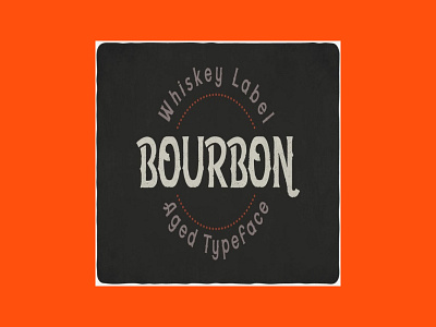 Bourbon Font Bundle: Bourbon Typeface & Illiustrations bourbon typeface