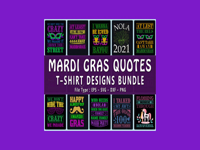 Trendy 25 Mardi Gras quotes T-shirt Designs Bundle gras mardi quotes t shirt trendy