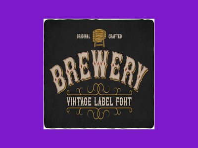 Brewery Font Layered Label Typeface brewery font