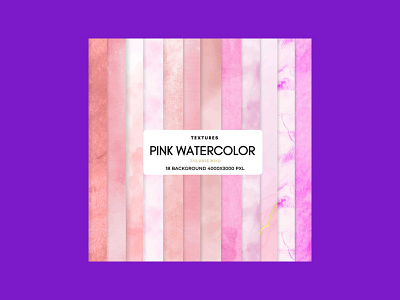 Pink Watercolor Backgrounds Bundle