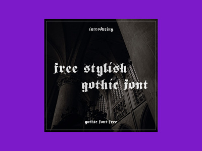 Free Stylish Gothic Font font gothic stylish