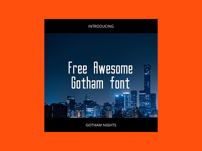 Free Awesome Gotham Font font gotham