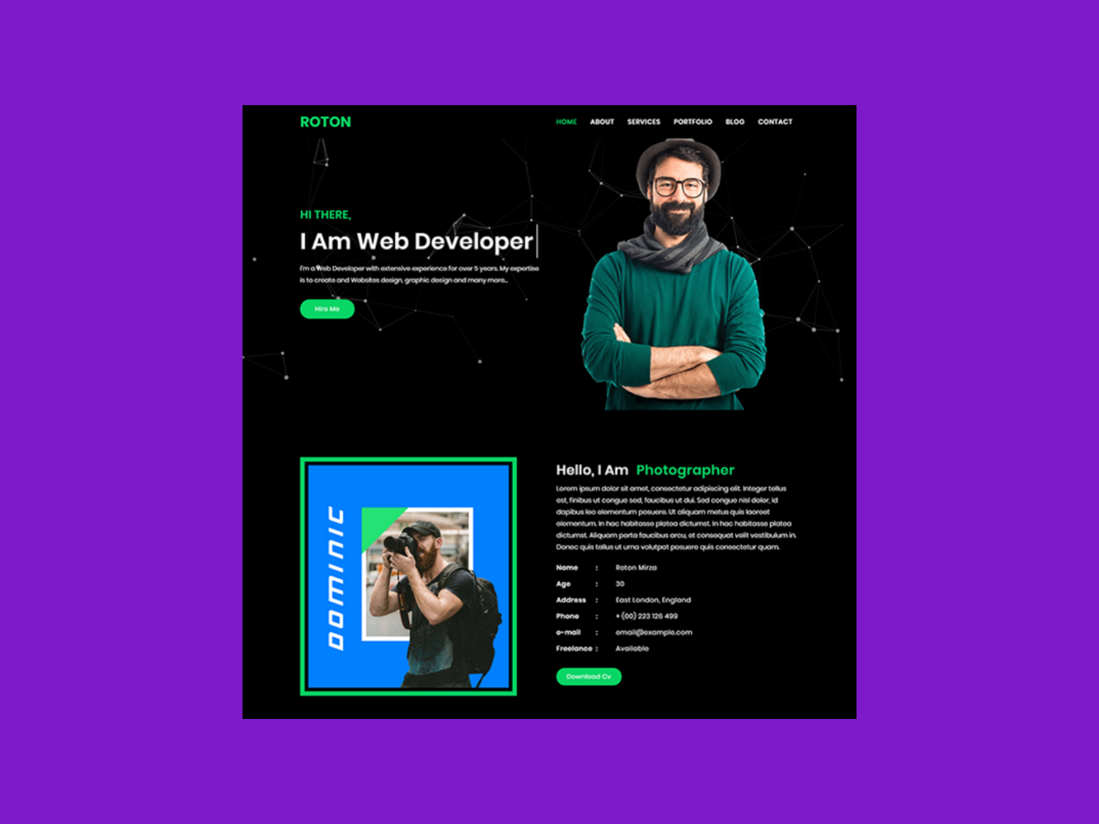 Roton Personal Portfolio HTML5 Template By MasterBundles On Dribbble