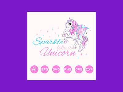 Unicorn Clipart, Unicorn SVG and Sublimation Design clipart design sublimation svg unicorn