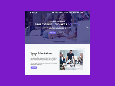 Bindas Consulting Business Website Template business consulting template
