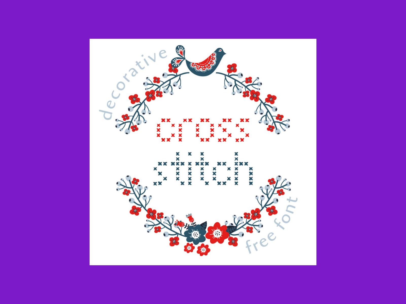 Cross Stitch Font Free by MasterBundles on Dribbble