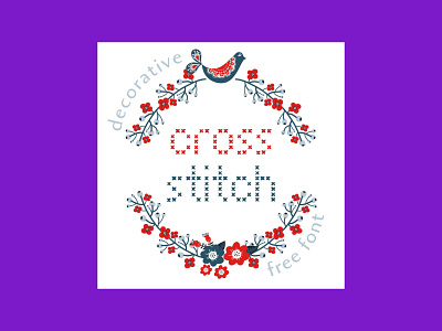 Cross Stitch Font Free cross font stitch