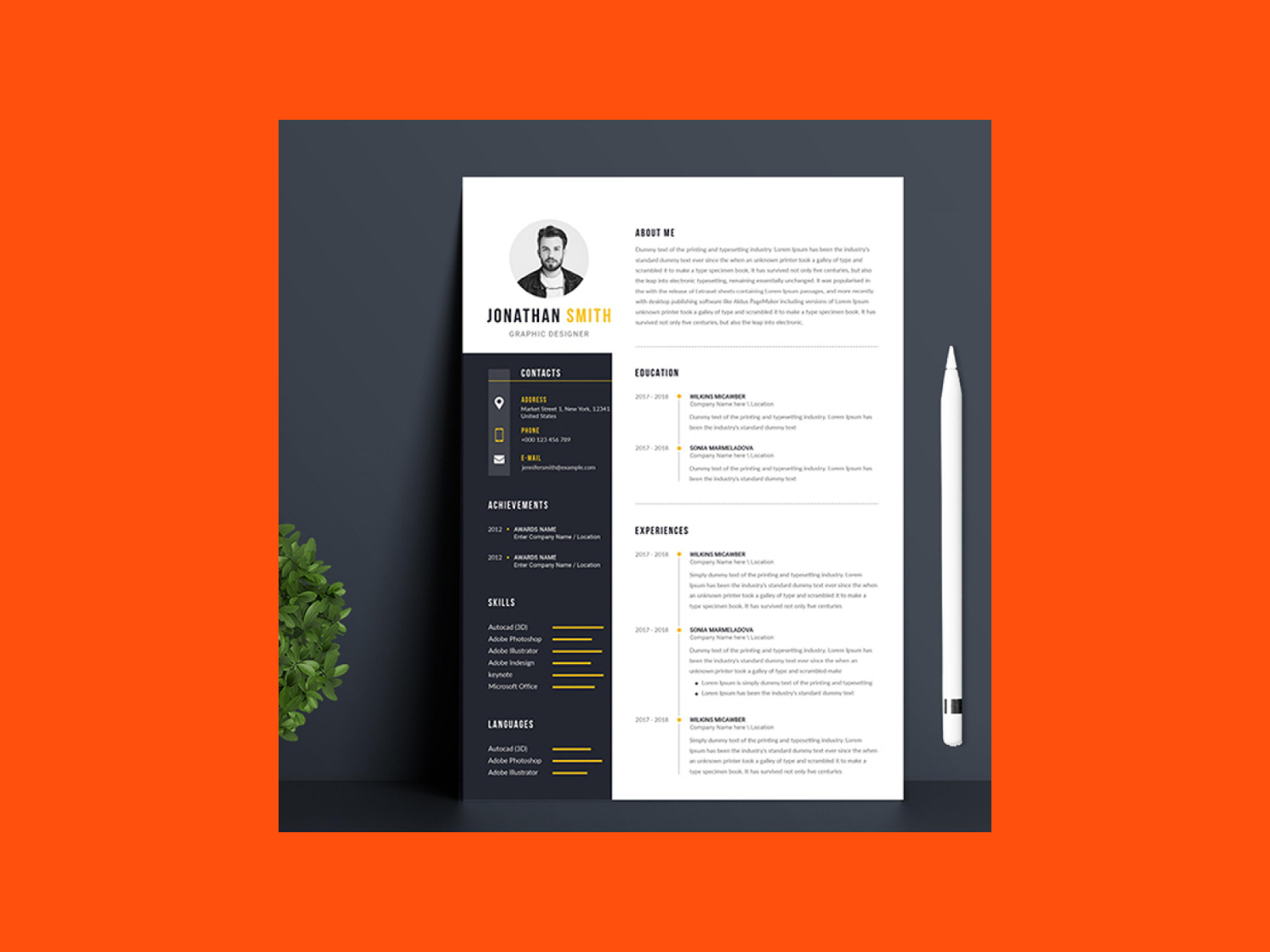 Professional Manager Resume / CV Template - MasterBundles