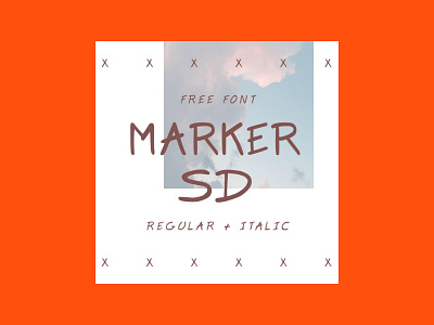 Marker SD Free Marker Font font free marker