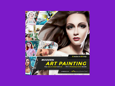 Modern Art Painting – 19 in 1 Photoshop Action art painting photoshop
