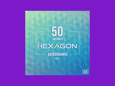 50 Abstract Hexagon Backgrounds – Vol. 1