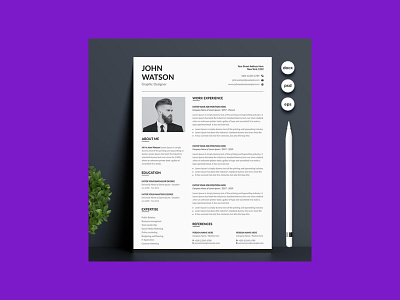 Professional Manager Resume / CV Template - MasterBundles