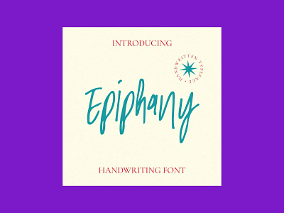 Epiphany Handwriting Font epiphany font handwriting