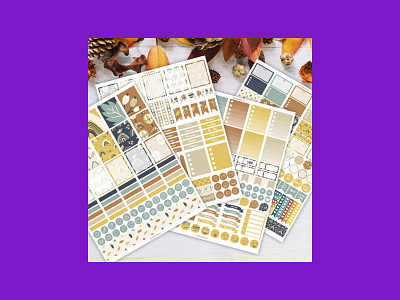 4 Sheets of Fall Sticker Printables