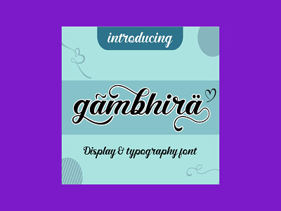 Gambhira Great Display & Typography Font display font typography