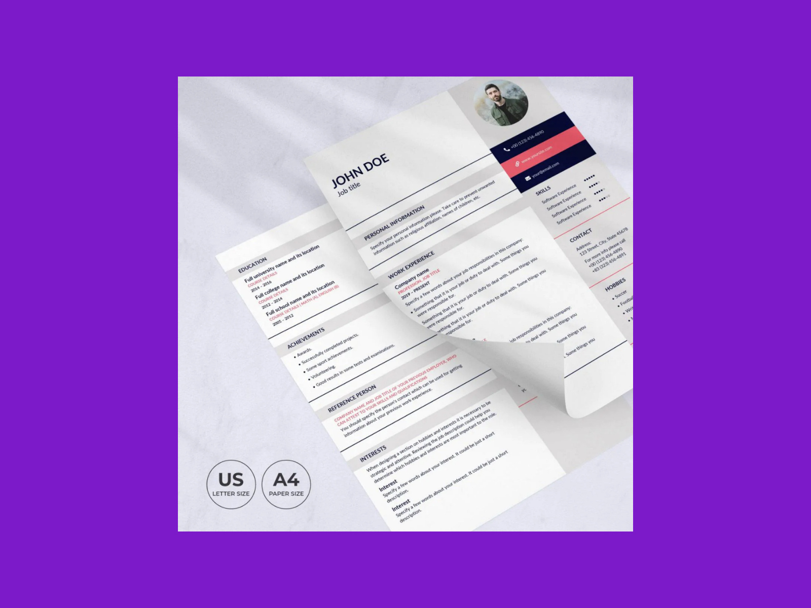 Art Gallery Resume Template CV - Art Gallery Resume Template Cv 4x