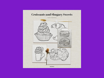 Croissants and Sugary Sweets Vector Illustrations