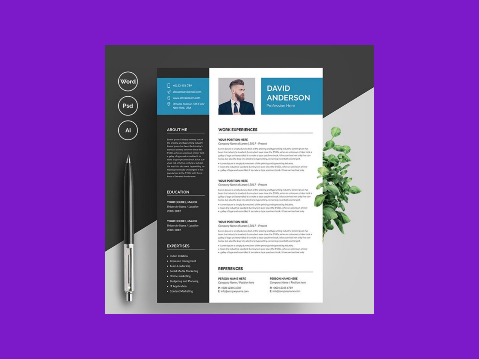 Professional Resume Cv Template By Masterbundles On Dribbble 2304