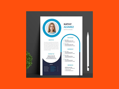 One Page Creative Designer Resume Template resume template