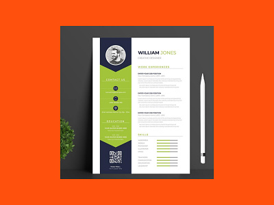 Green Creative Designer Resume Template green resume template