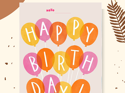 Happy Birthday Card bdaycard card graphic design greetingcards happybirthdaycard kartu kartuucapan kartuucapanulangtahun ulangtahun