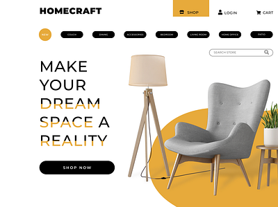 Furniture Store Redesign branding design figma graphic design ui ux vector