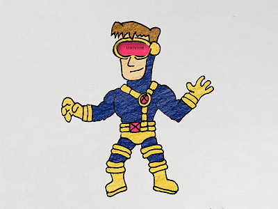 Cyclops & Benedryl benedryl cartoon cyclops doodle drawing illustration marvel sketch superhero xmen