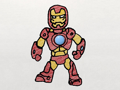 Ironman & Smarties cartoon doodle drawing illustration iron man ironman marvel sketch smarties superhero tony stark