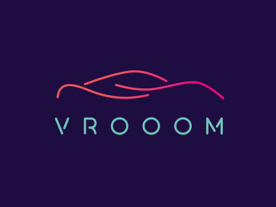 Vrooom : Self driving car logo branding daily logo challenge dailylogochallenge graphic design logo logo design logos