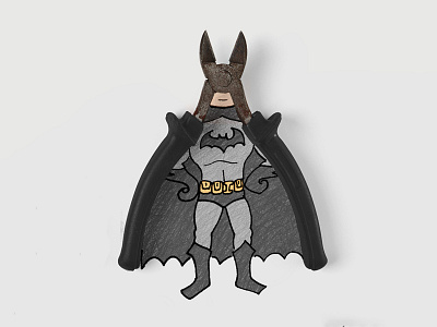 Batman + Plyers bat man batman cartoon comic dark knight dc comics doodle illustration plyers sketch superhero tools