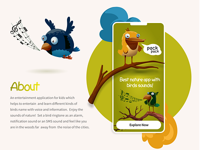 Bird Sounds App - UI/UX app app design branding figma illustration kids app ui ux